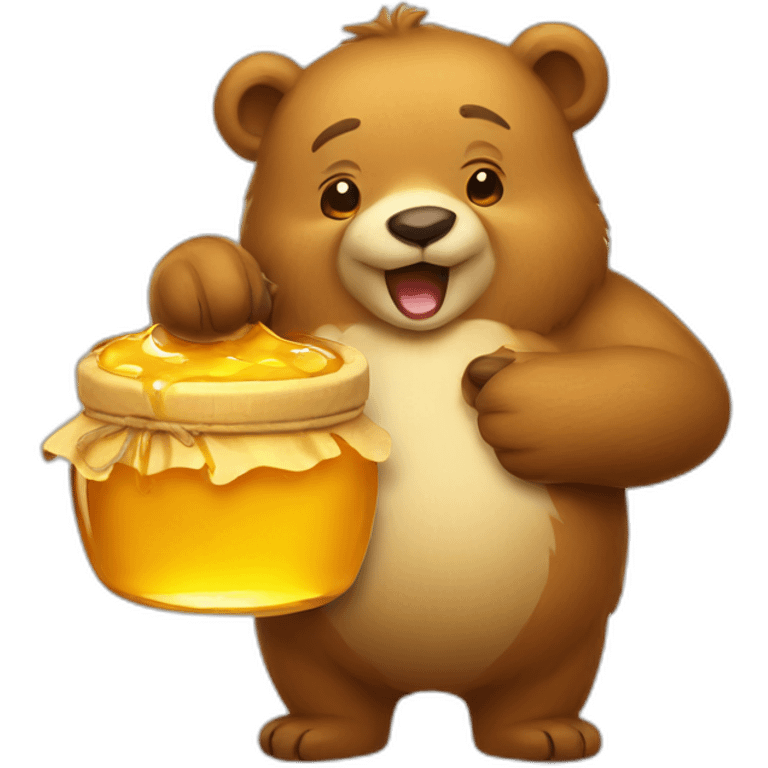 bear holding honey emoji