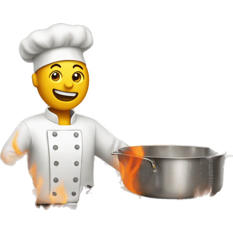 Chef on fire emoji