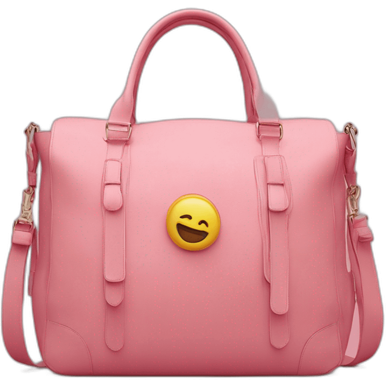 🎒 this bag but pink with a smiley face emoji