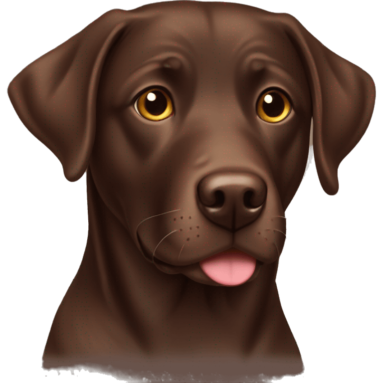 Chocolate lab mixed  emoji