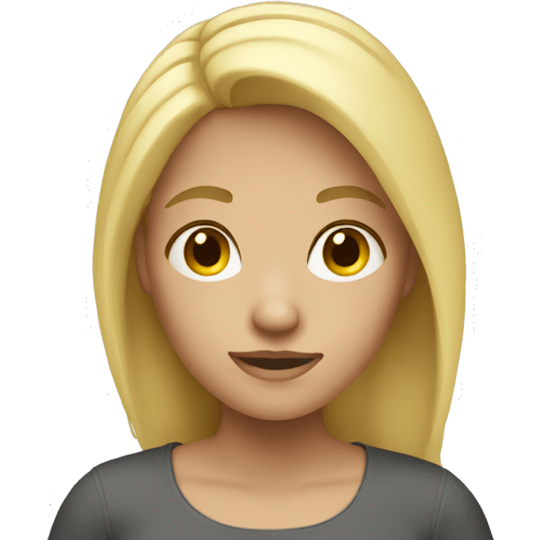 blonde girl standing emoji