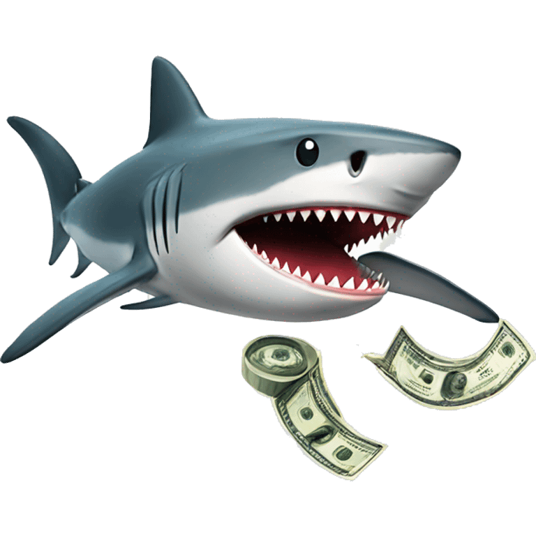 Shark with money  emoji