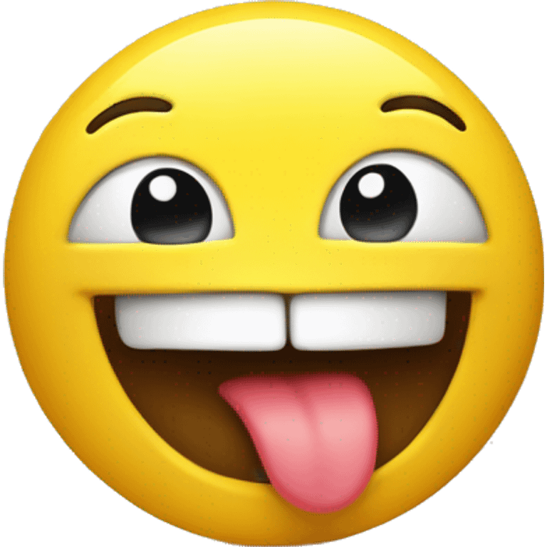 1 yellow smiley with a closed mouth smile and tongue out the side of the mouth. yummy concept emoji