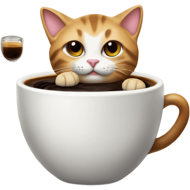 cat with espresso martini in paw emoji