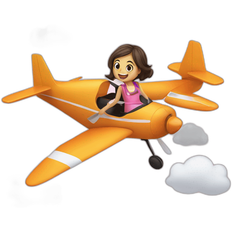 Girl doing aerobatics  emoji