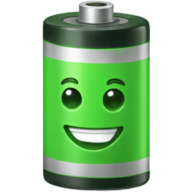 Little bit Smiling Green battery  emoji