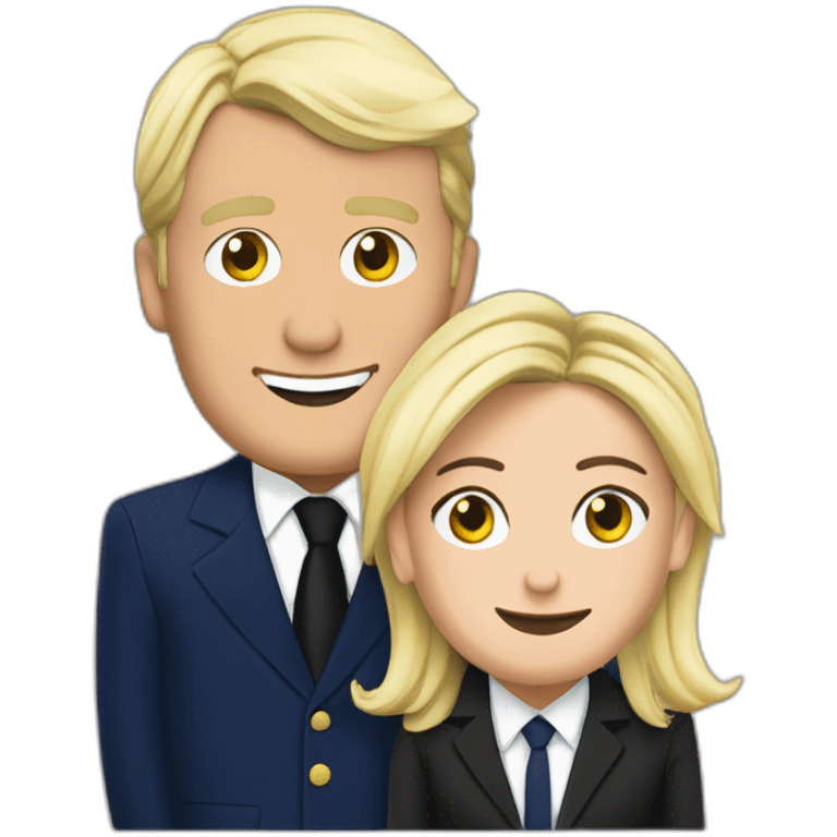 Marine Le Pen embrasse Macron emoji