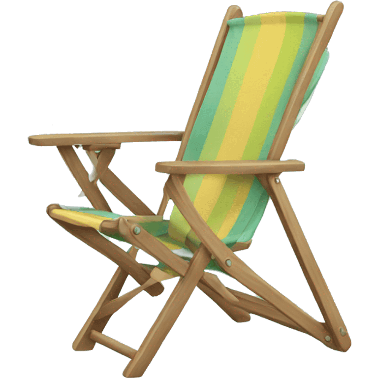 Beach chair on island emoji