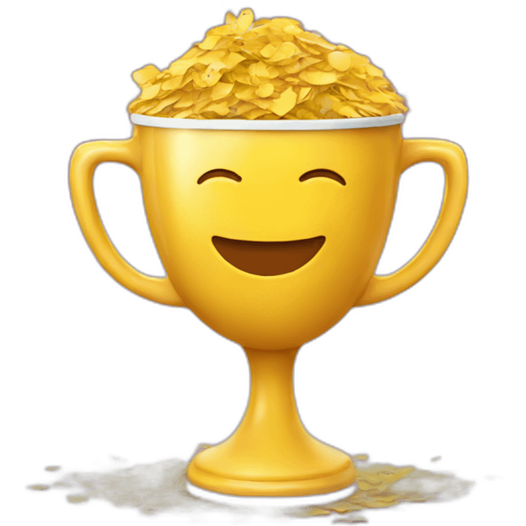 Winner cup with confetti  emoji