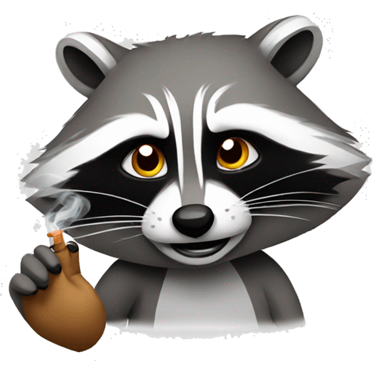 racoon smoking emoji