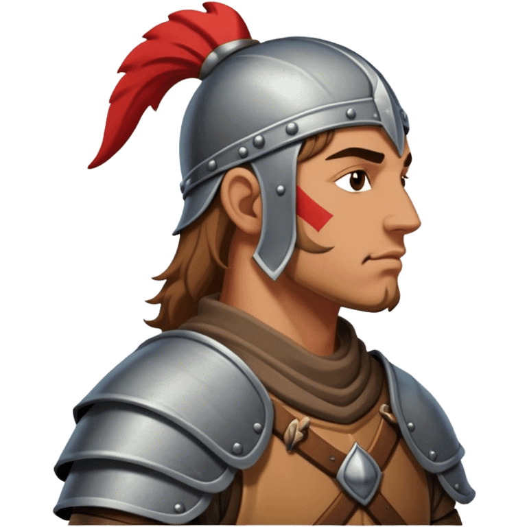 medieval warrior seen in profile emoji