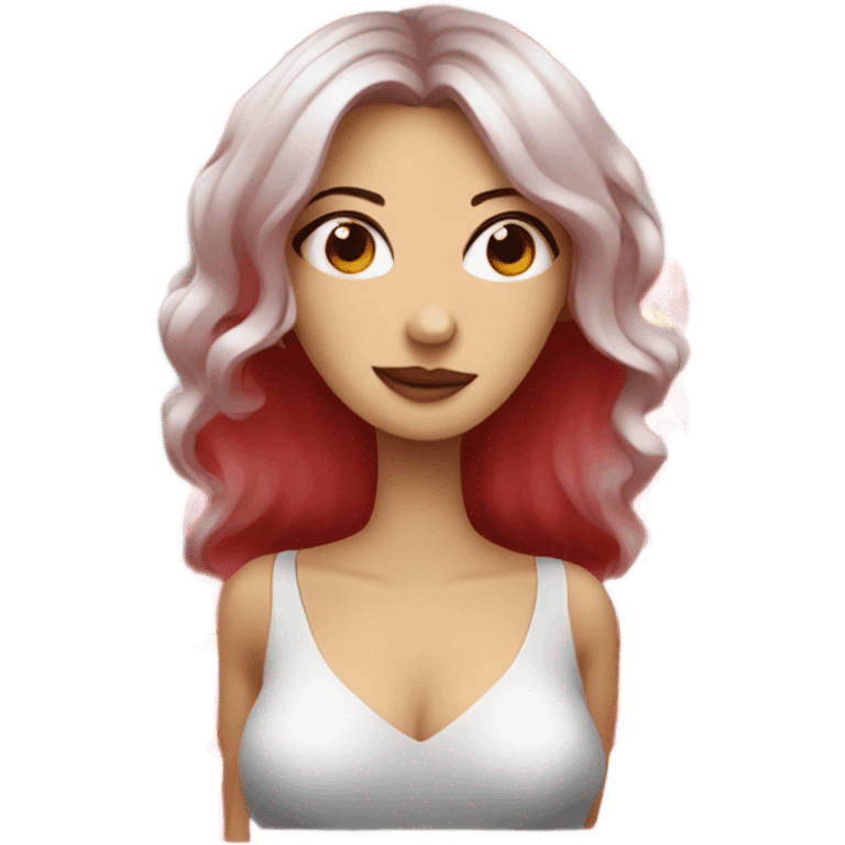 lady with red color braa emoji