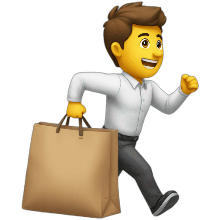 A bag runing  emoji