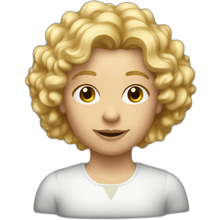 un anglais pâle avec de courts cheveux blond frisés emoji