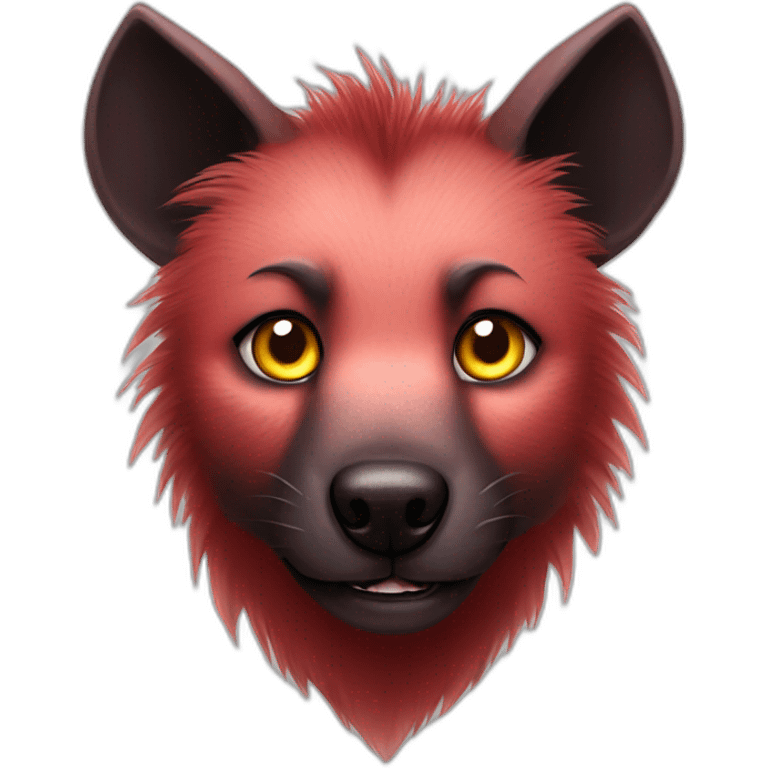 red hyena sparkle in the eye emoji