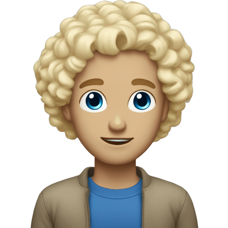 white blonde couple both with blue eyes man had curly hair  emoji