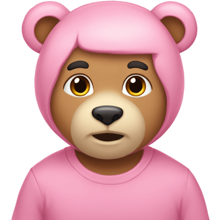 Oso de color rosado pastel  emoji