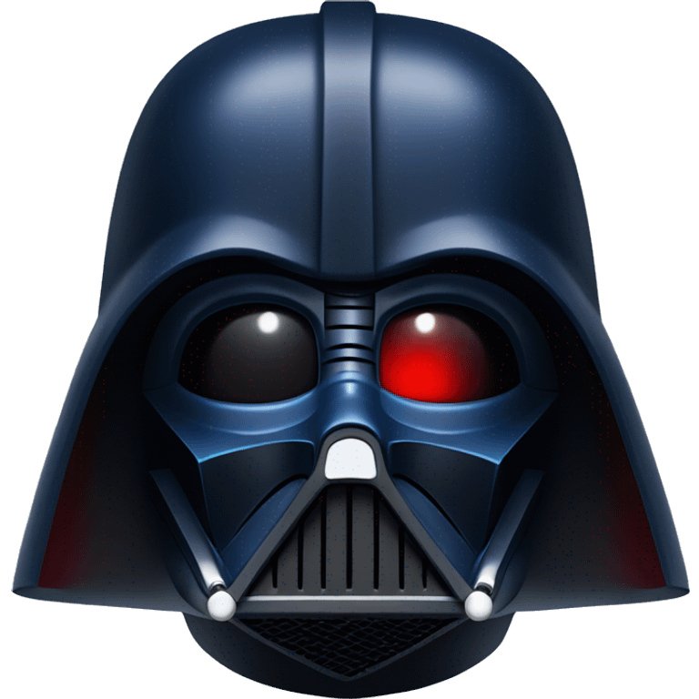 Darth Vader with a blue and red lighting on each side of his helmet emoji