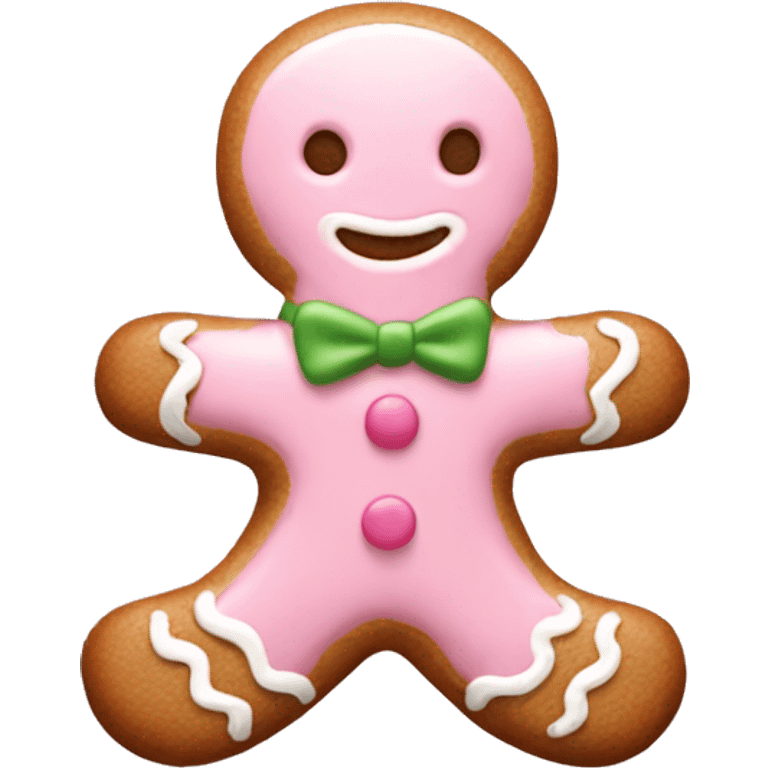 light pink gingerbread man emoji