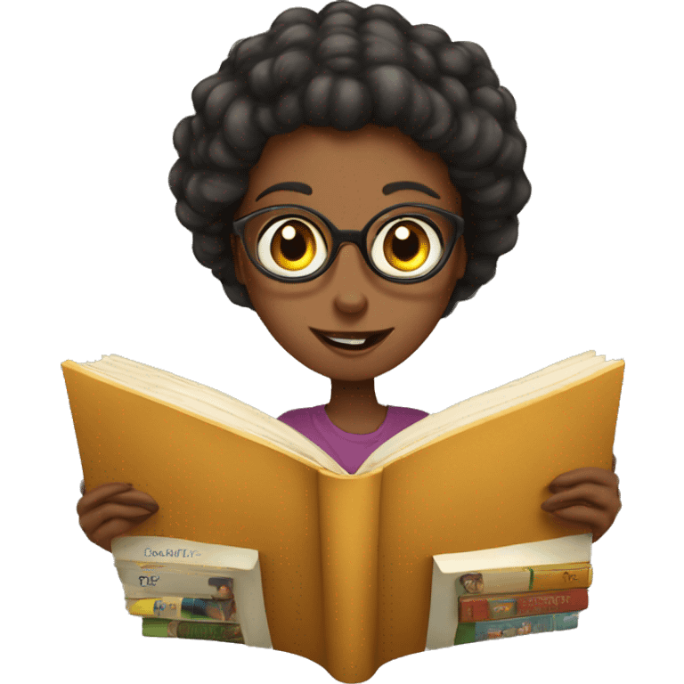 read a book with woma emoji