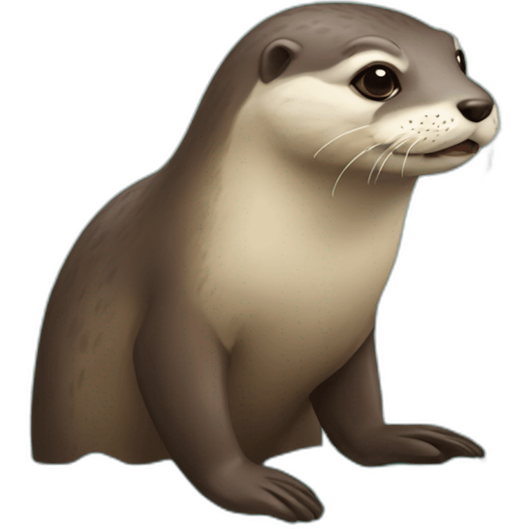 Loutre sur tortu emoji