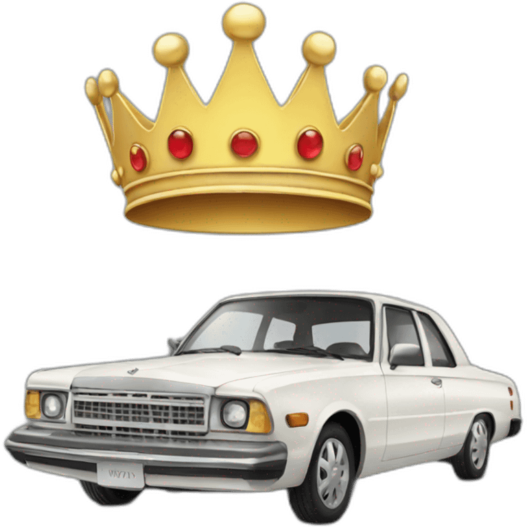 Car with crown emoji