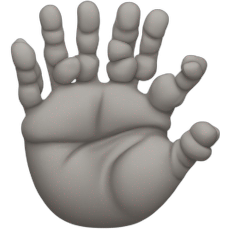 Rock hand with 6 fingers emoji