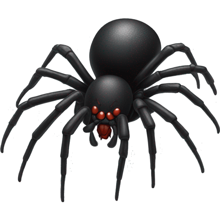 Realistic 8 legged black widow spider  emoji