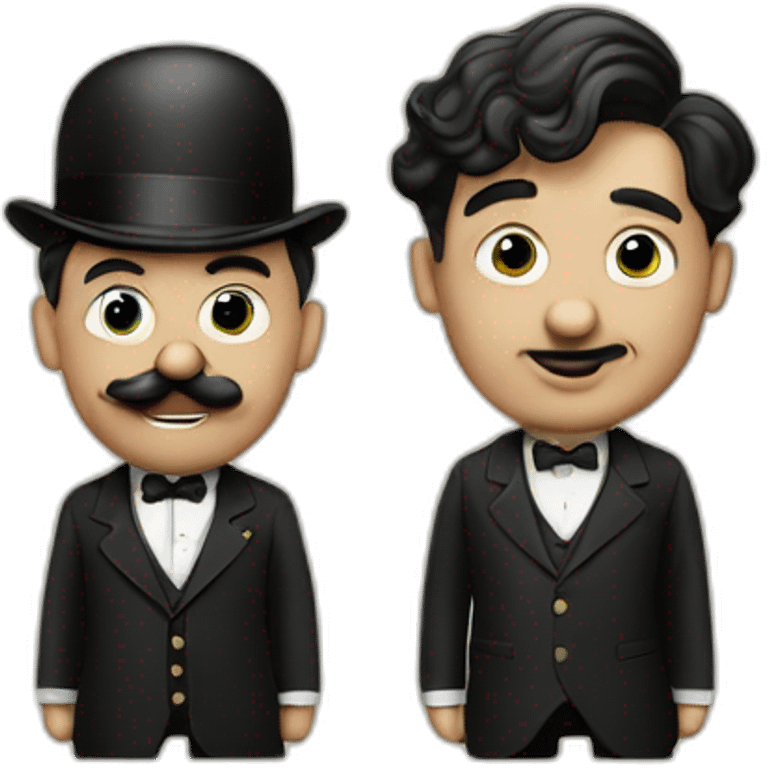 Adolf and Charlie Chaplin emoji