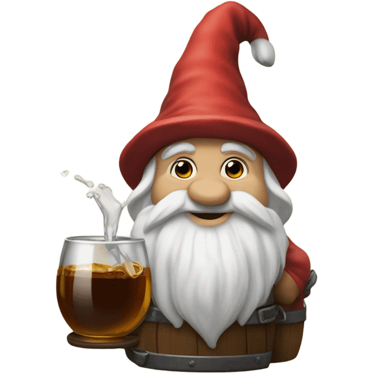 gnome pouring some rum out emoji