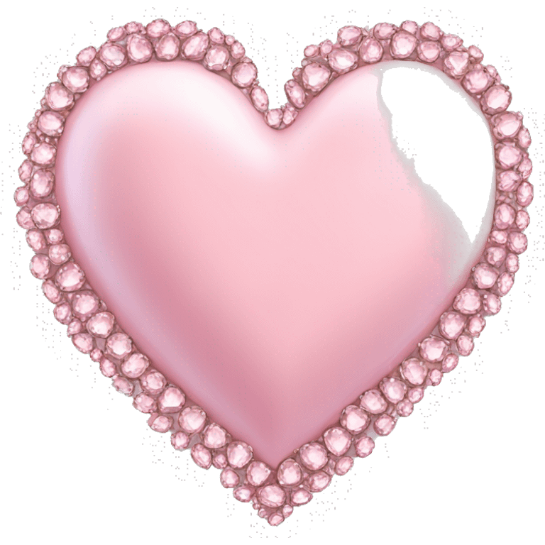 pastel pink heart with gems emoji