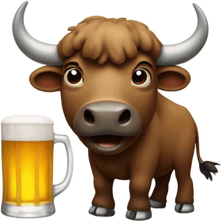 buffalo with beer emoji