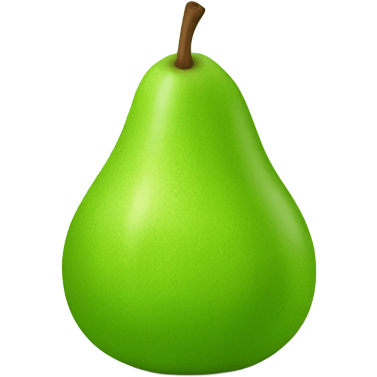 green Cube shaped pear emoji