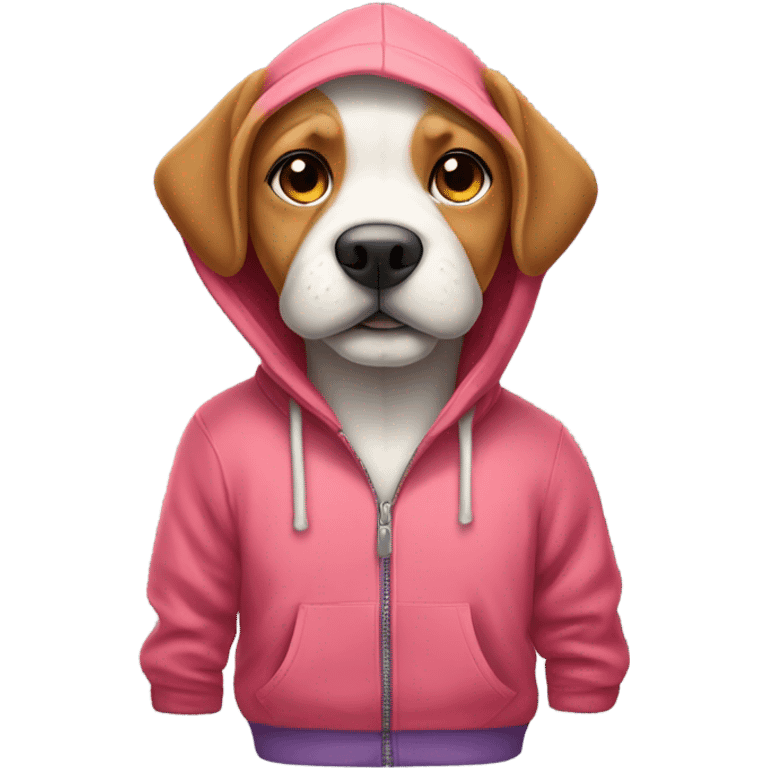 Dog wearing hoodie  emoji