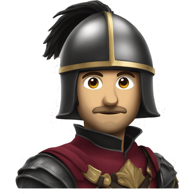 Chevalier casque et lance  emoji