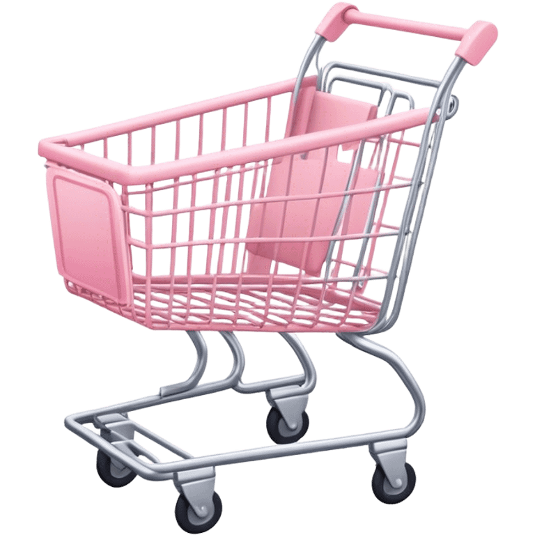 Pale pink empty shopping cart emoji