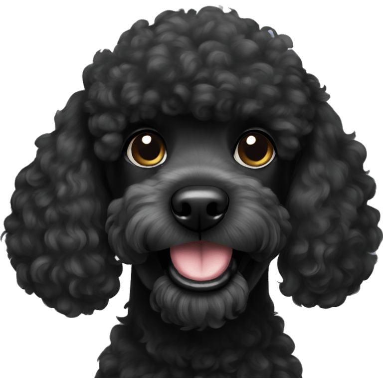 Black poodle  emoji