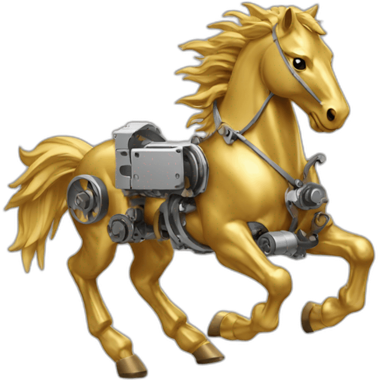 Mechanical Engineering running golden horse emoji