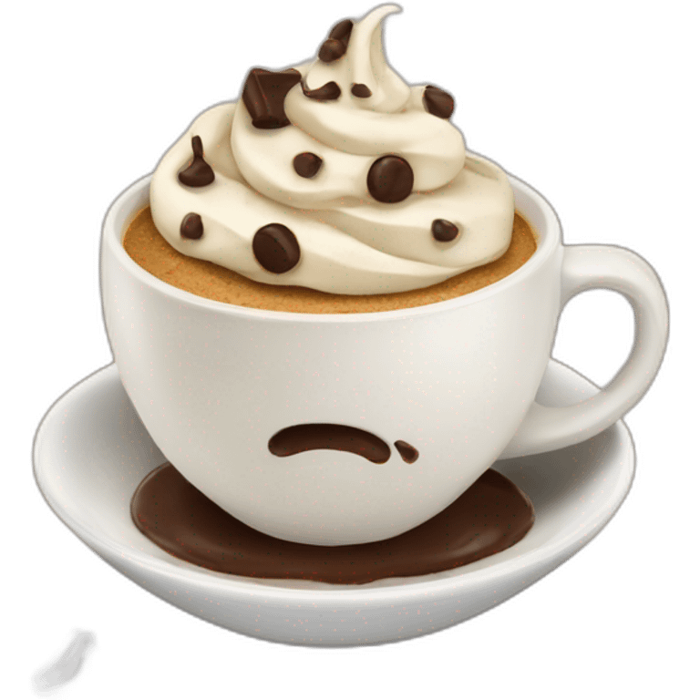 Chocolate chip whipped coffee emoji