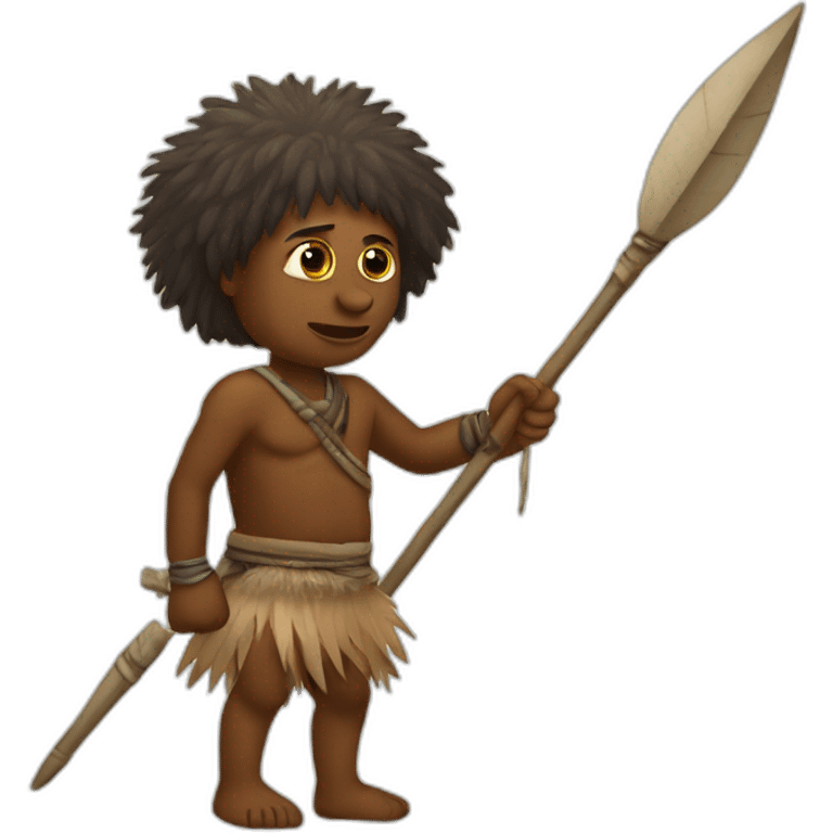 aborigine with a spear emoji