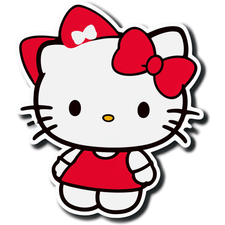 hello kitty with hat emoji