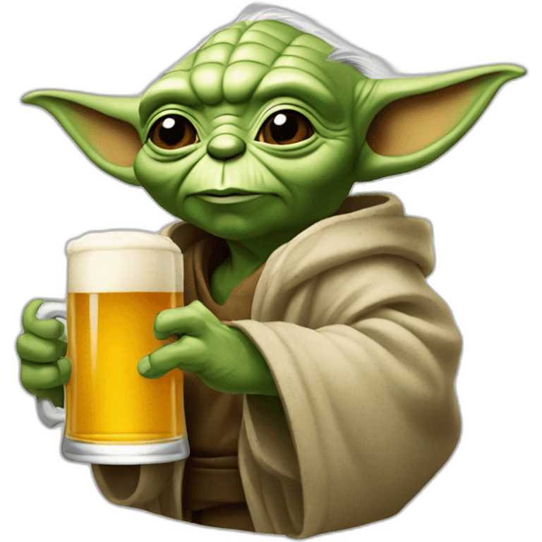 Yoda boit une bière emoji