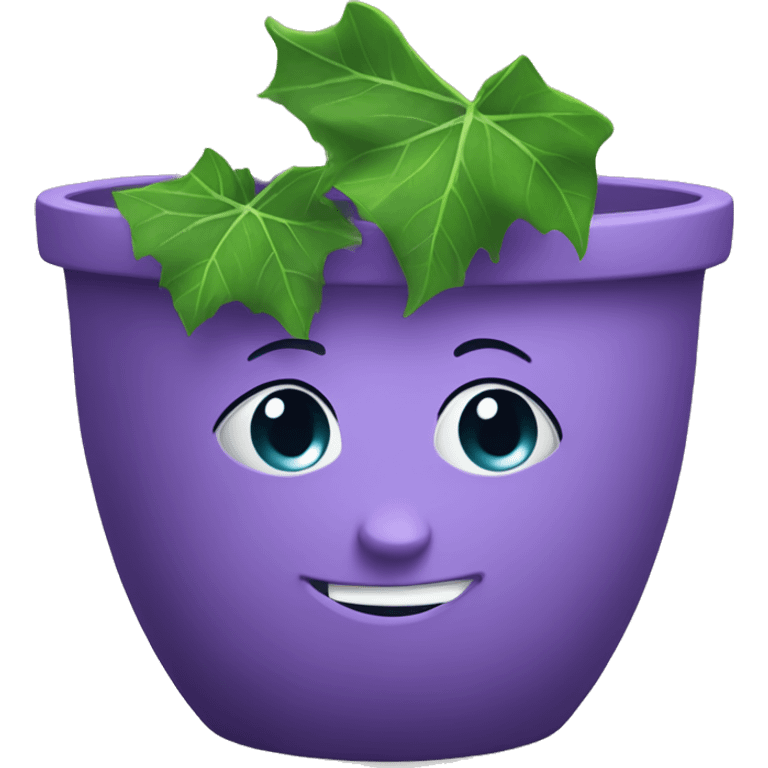 ivy in a purple pot emoji