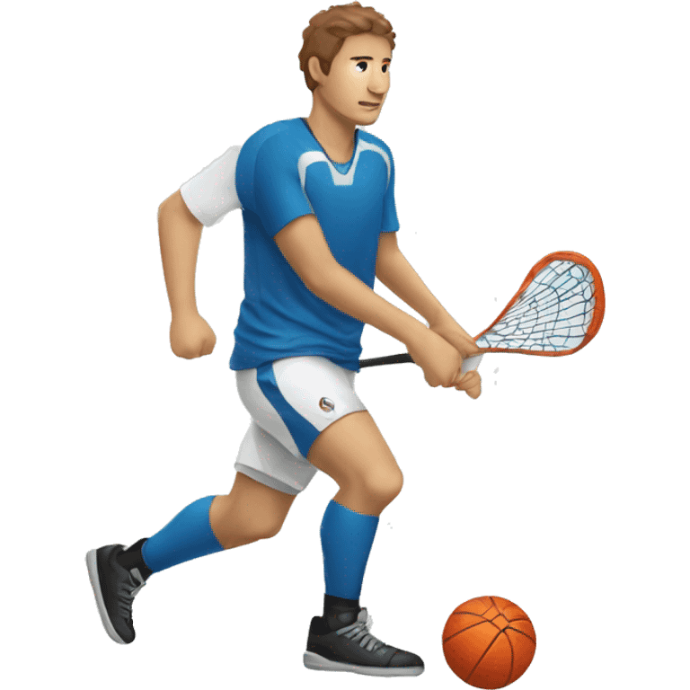 A floor ball player  emoji