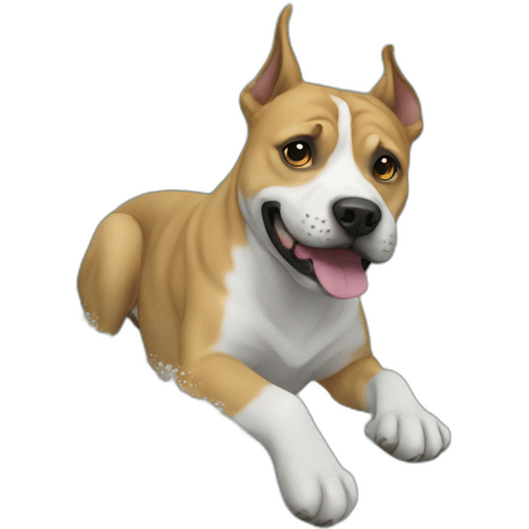 dog-amstaff-on-wave emoji