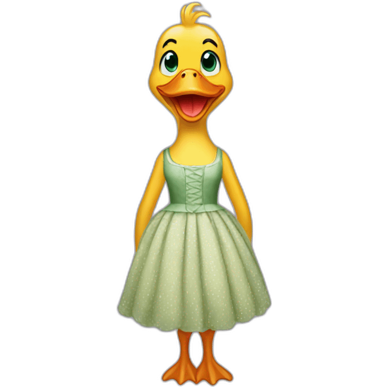 Duck in dress emoji