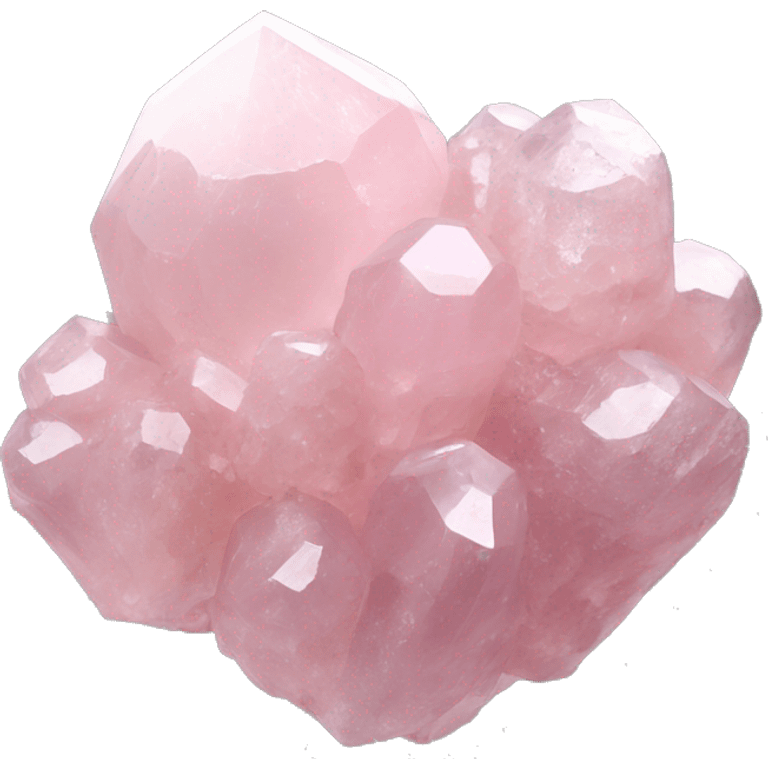 Rose quartz crystal cluster  emoji