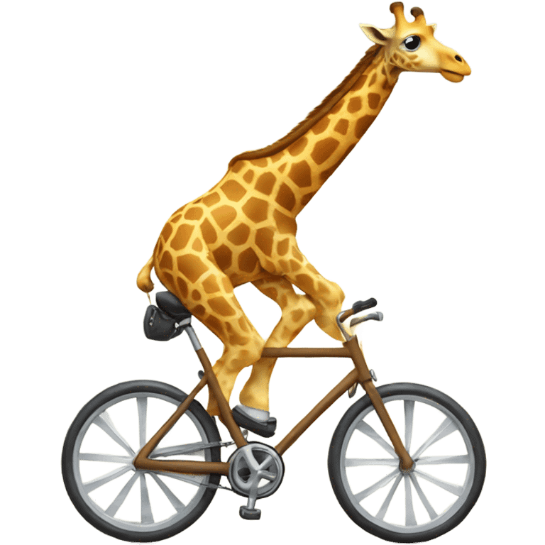 Giraffe riding a bike  emoji