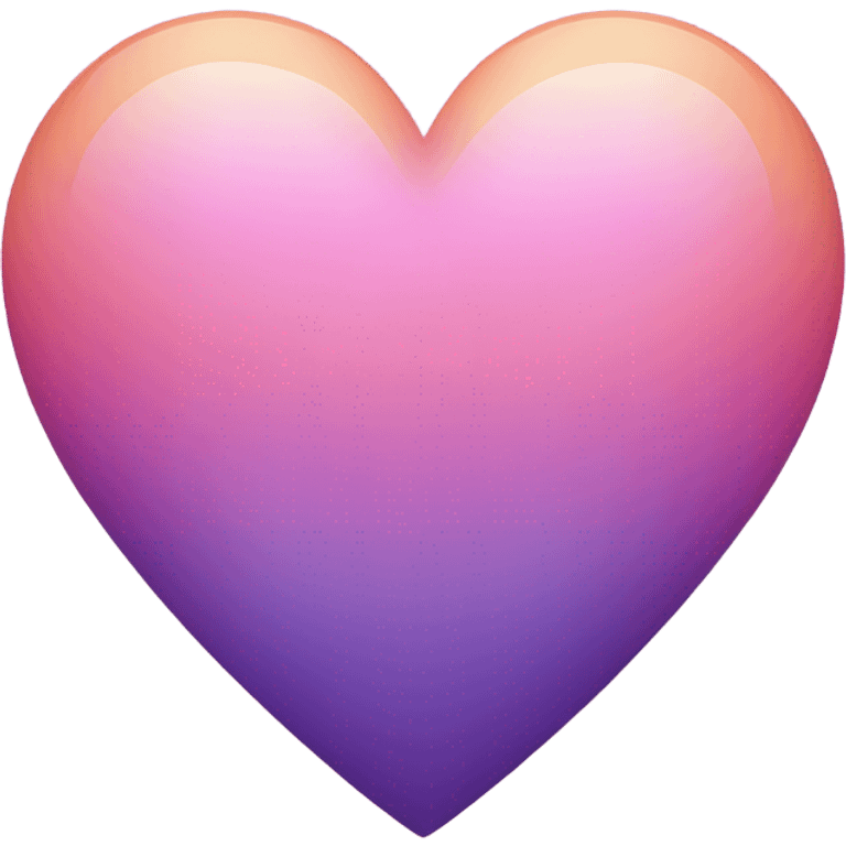 Purple heart ombre with peach colour and pink colour emoji