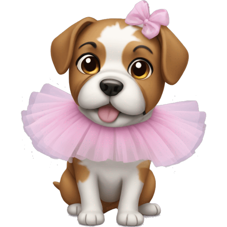 Dog wearing tutu emoji